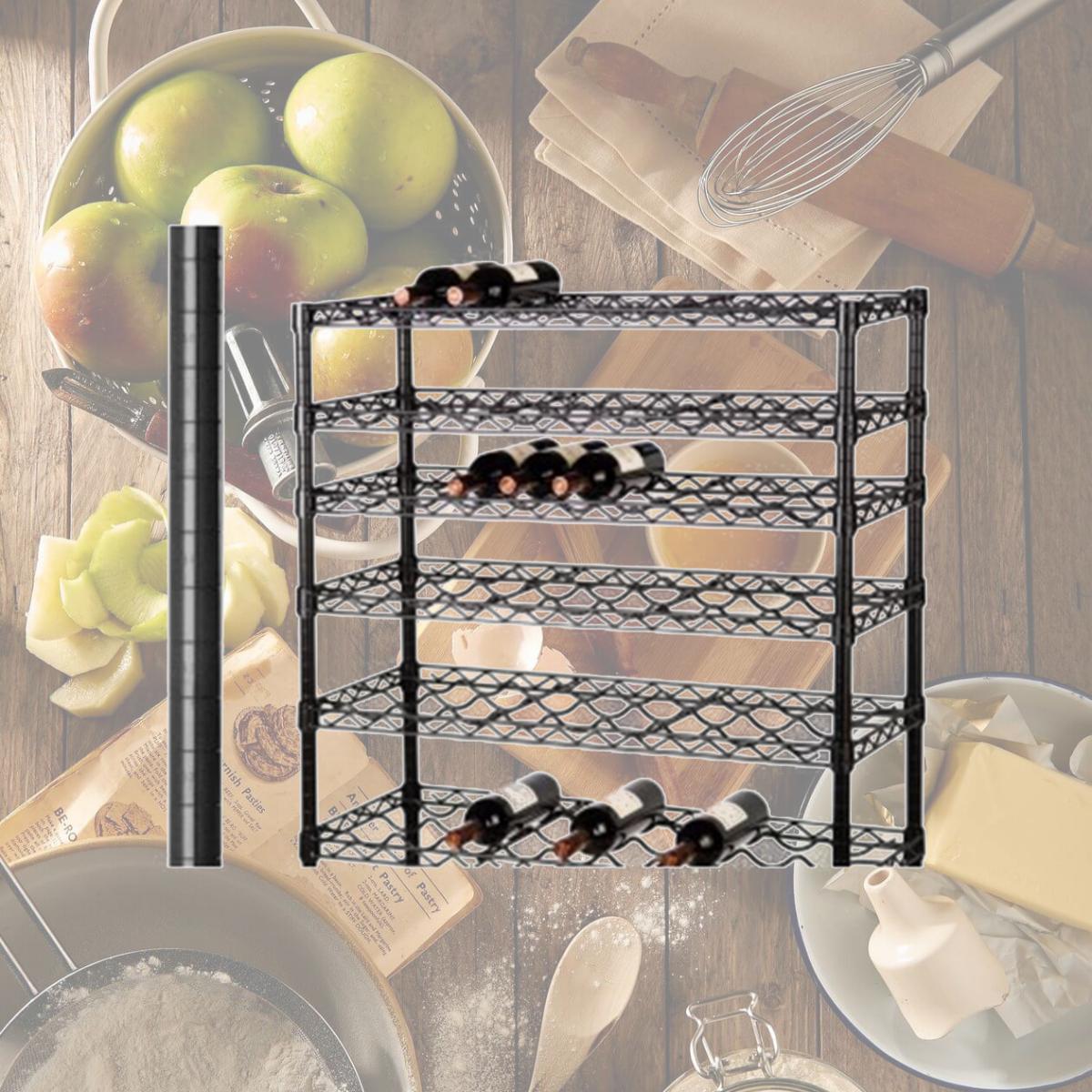 Picture of Focus Foodservice FGN063BK 63 in. black epoxy post no feet