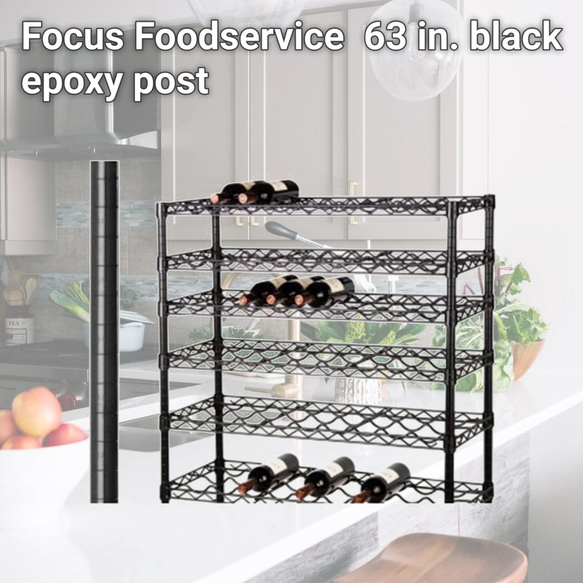 Picture of Focus Foodservice FG063BK 63 in. black epoxy post