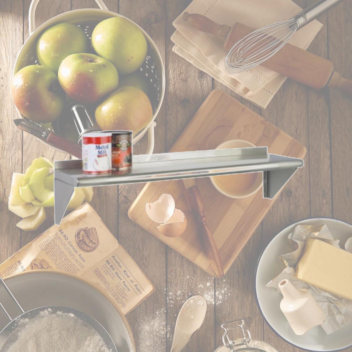 Picture of Focus Foodservice FWSAL1224 12 in. X 24 in. Aluminum wall shelf kit