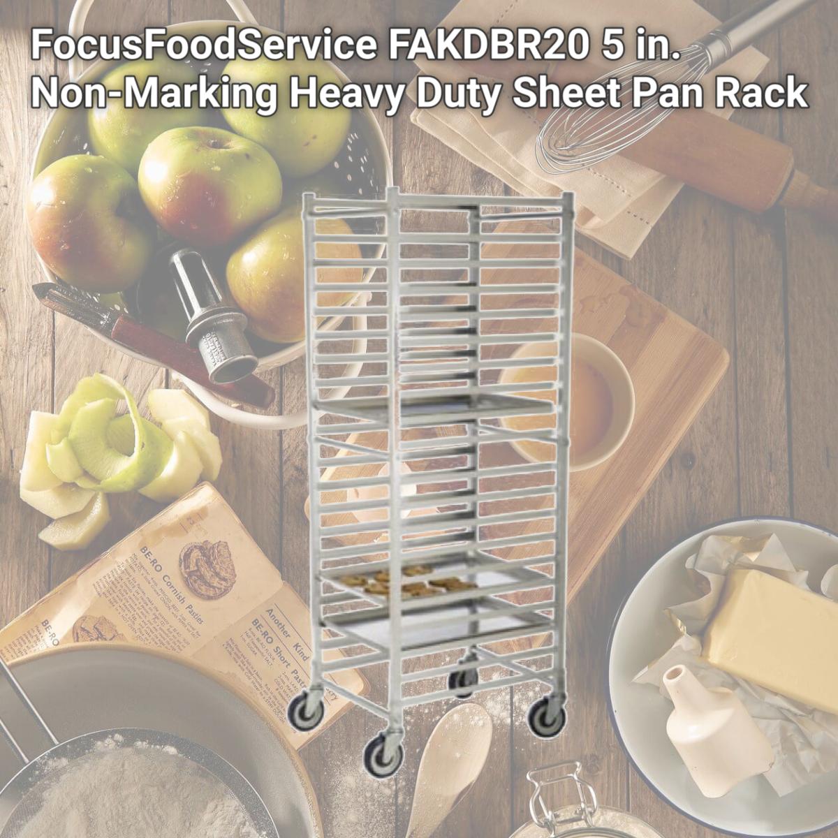 Picture of FocusFoodService FAKDBR20 5 in. Non-Marking Heavy Duty Sheet Pan Rack