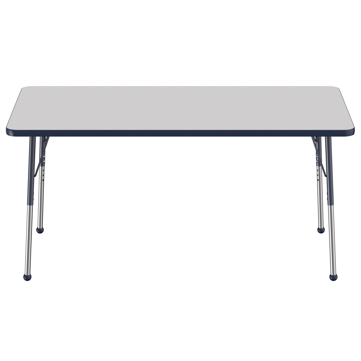 10024-gynv 30 X 60 In. Rectangle T-mold Adjustable Activity Table With Standard Ball - Grey & Navy