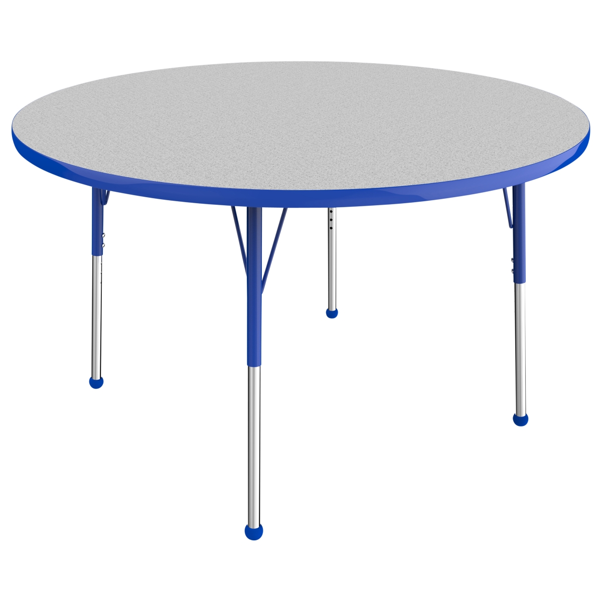 10044-gybl 48 In. Round T-mold Adjustable Activity Table With Standard Ball - Grey & Blue