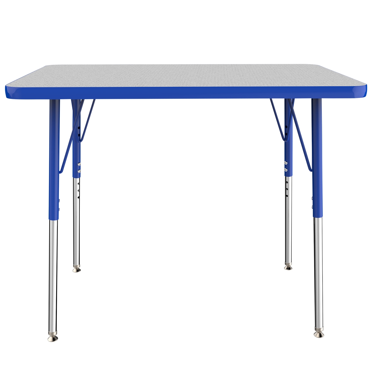 10003-gybl 24 X 36 In. Rectangle T-mold Adjustable Activity Table With Standard Swivel - Grey & Blue