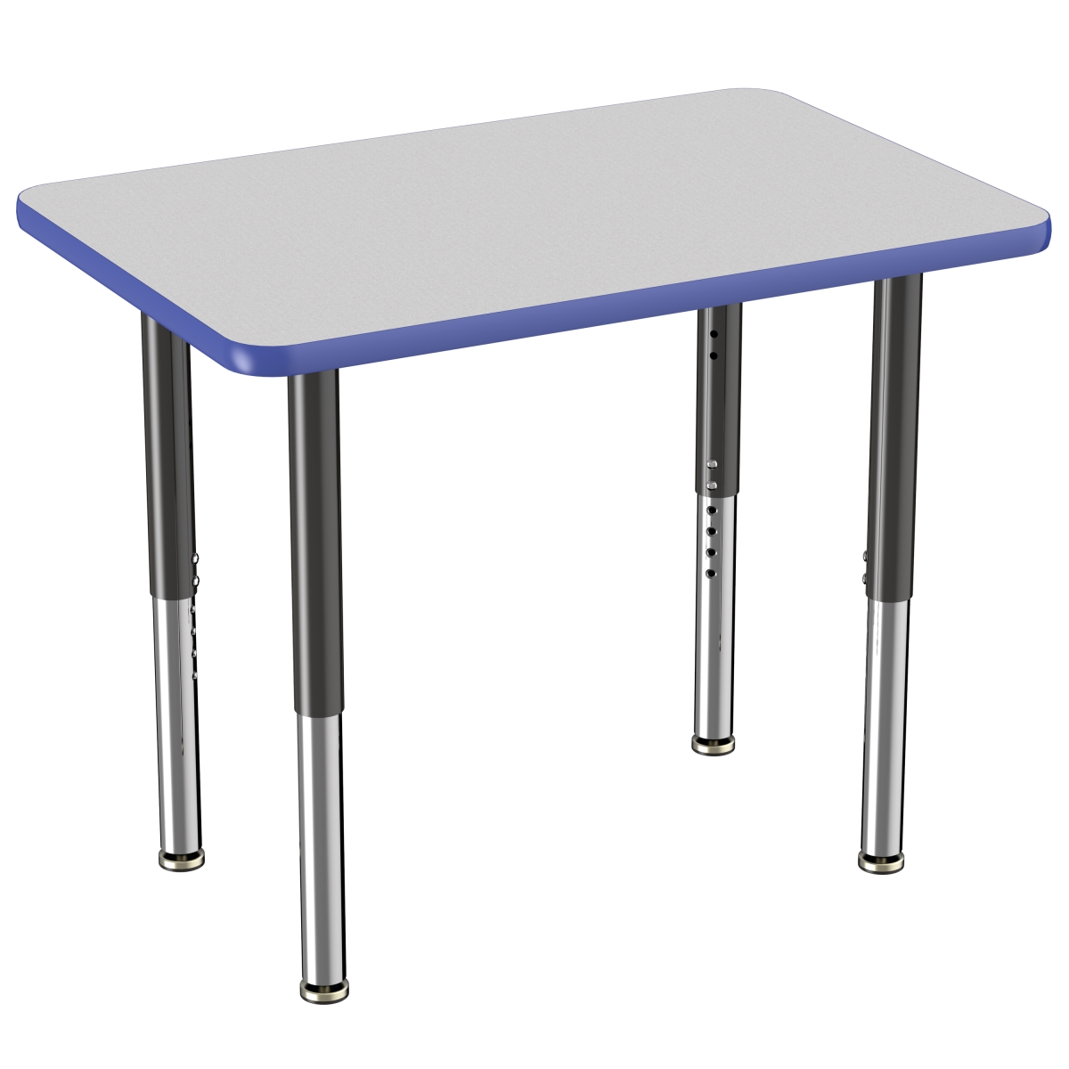 10006-gybl 24 X 36 In. Rectangle T-mold Adjustable Activity Table With Super Leg - Grey & Blue