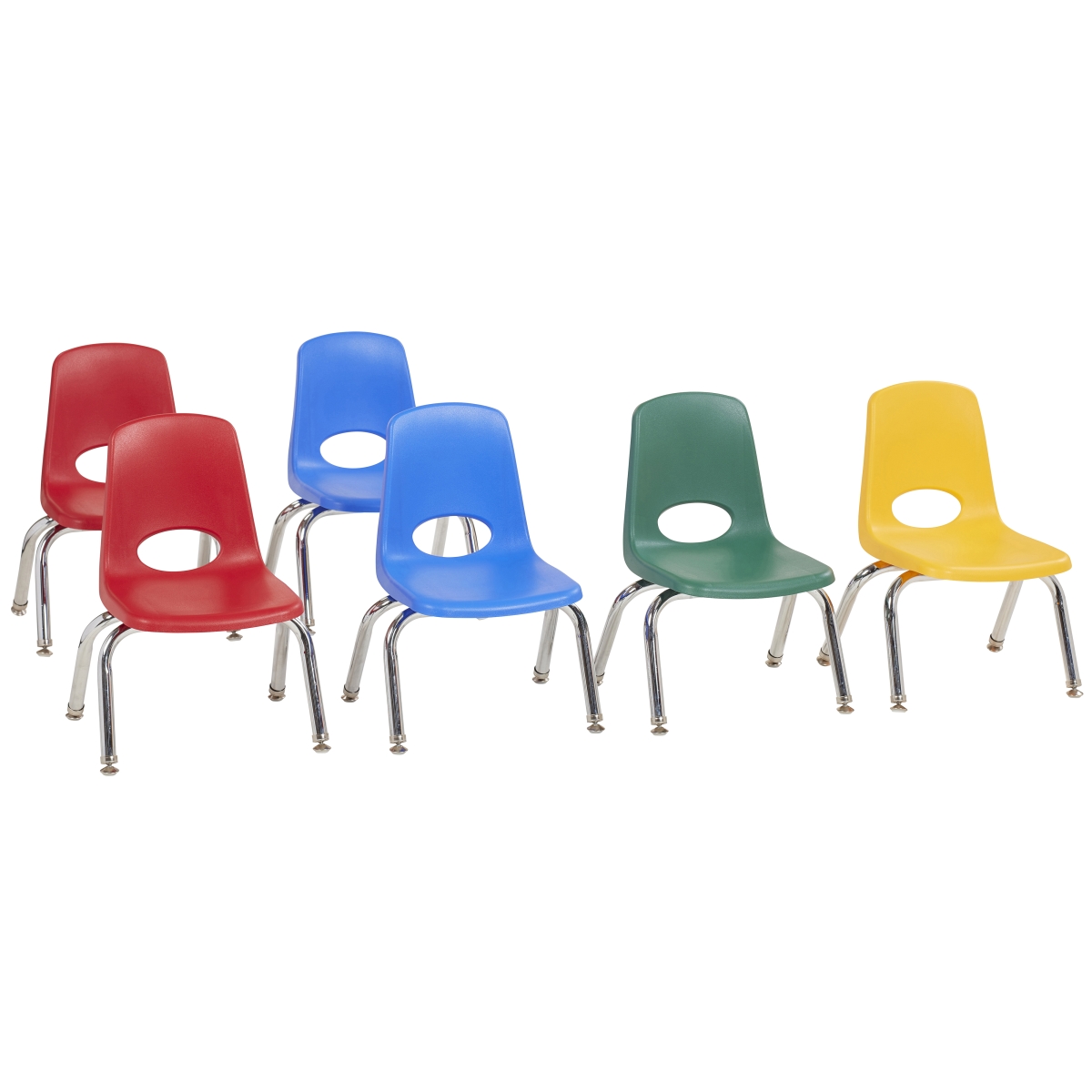 10358-as 10 In. Stack Chair With Swivel Glide - Assorted Color
