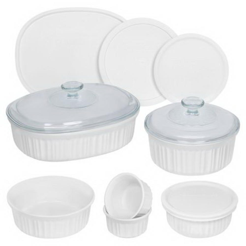 World Kitchen-corningware 1117228 French White Oval & Round Set, White - 12 Piece