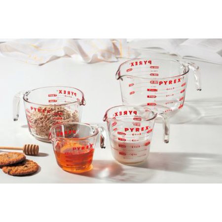 1118989 Glass Measuring Cup Set With Large 8 Measuring Cup - 4 Piece