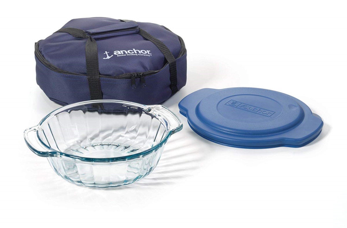 13372ahg17 2 Qt. Casserole Dish With Lid & Tote - 3 Piece
