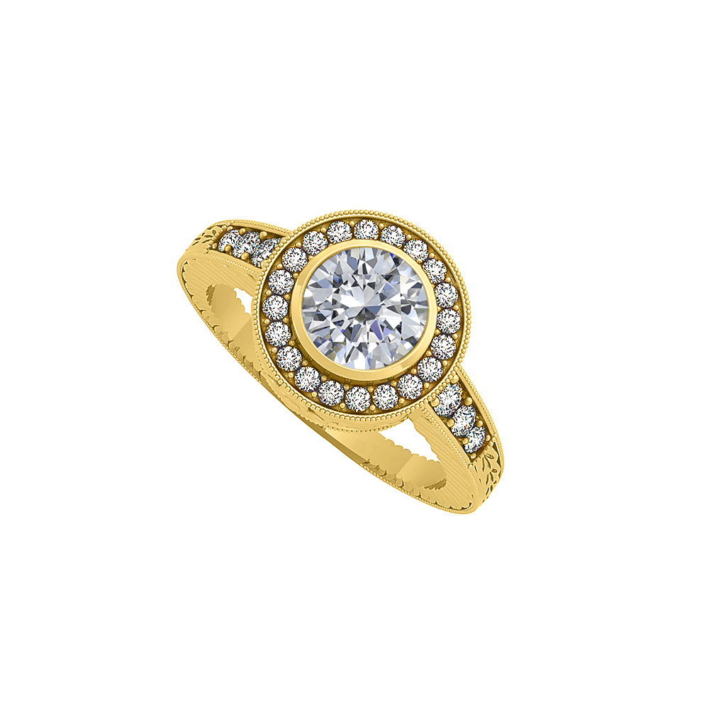 Conflict Free Diamonds Round Halo Engagement Ring