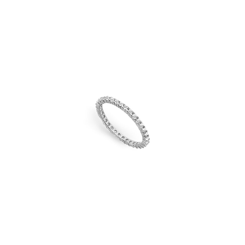 0.50ct 14k White Gold Diamond Eternity Ring For Wedding, Size 6