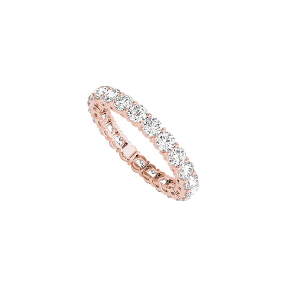 UBNR84378P14D005 1.50CT 14K Rose Gold Wedding Anniversary Diamond Eternity Ring, Size 6