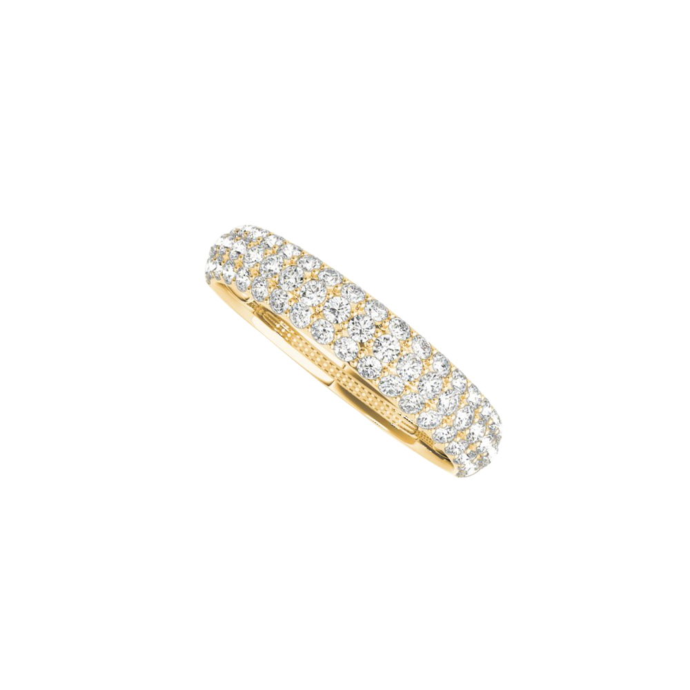 0.75ct Diamond Wedding Band In 14k Yellow Gold Wedding Rings, Size 6