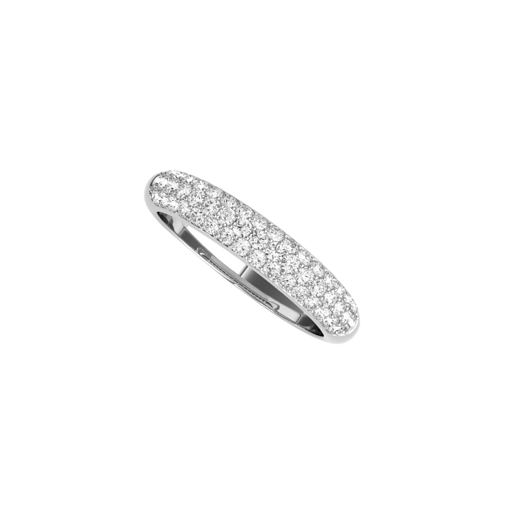 0.50ct Cubic Zirconia 14k White Gold Wedding Bands For Women, Size 6