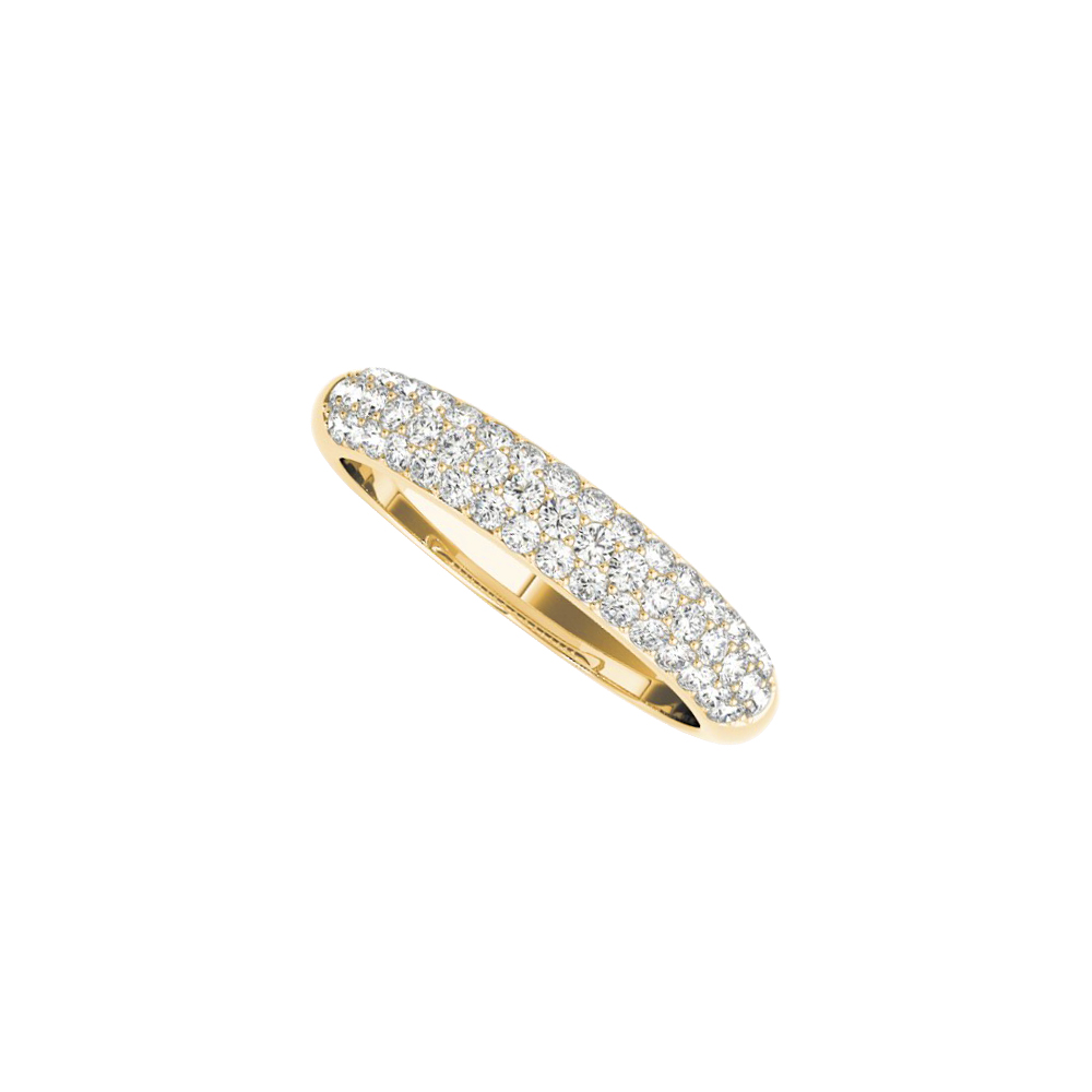 0.50ct Diamond Wedding Band In 14k Yellow Gold Wedding Rings, Size 6