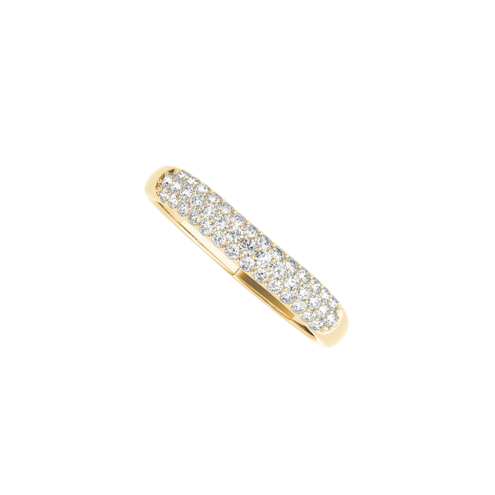 0.25ct Cubic Zirconia 14k Yellow Gold Wedding Band For Women, Size 6
