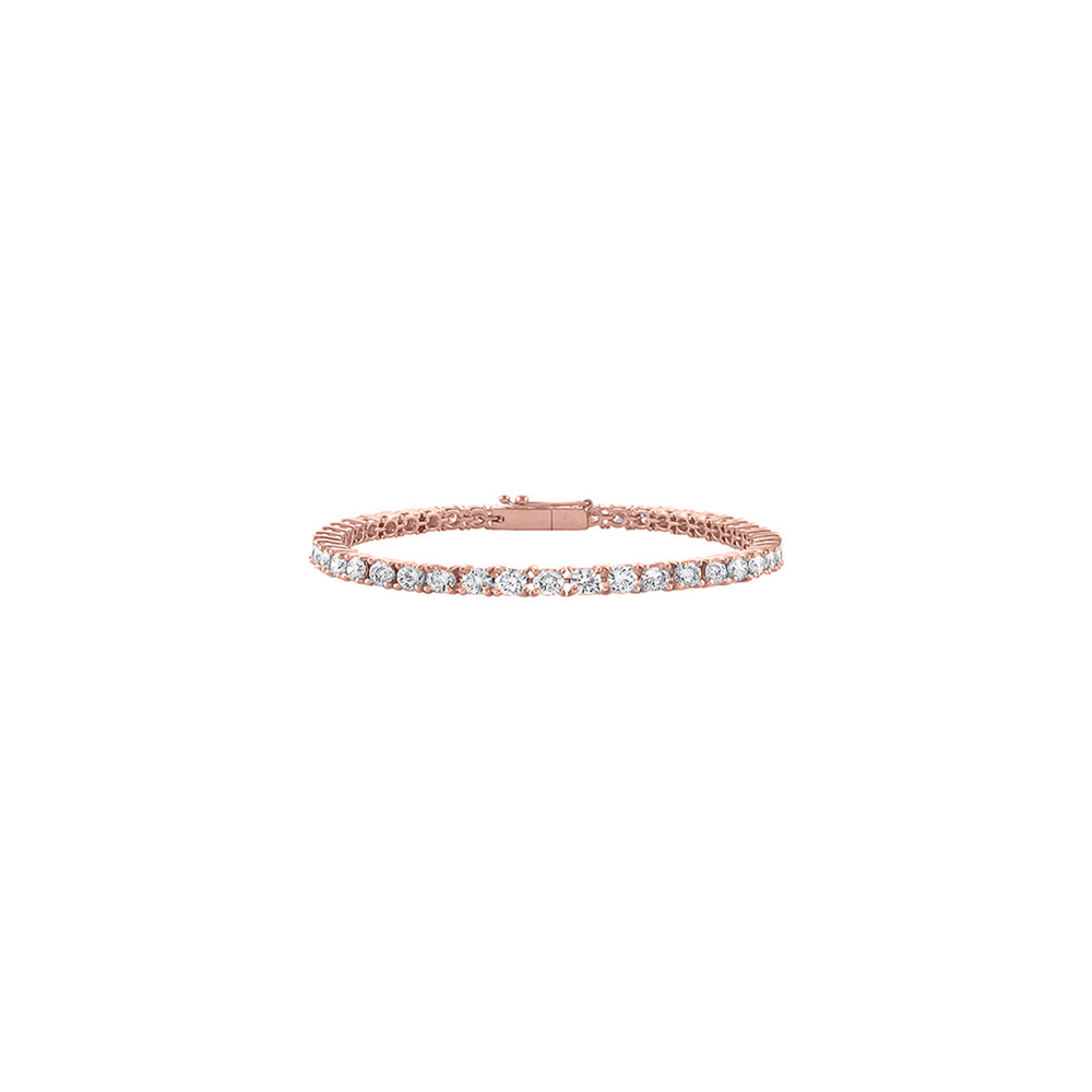 1.50ct 14k Rose Gold Diamond Tennis Bracelet