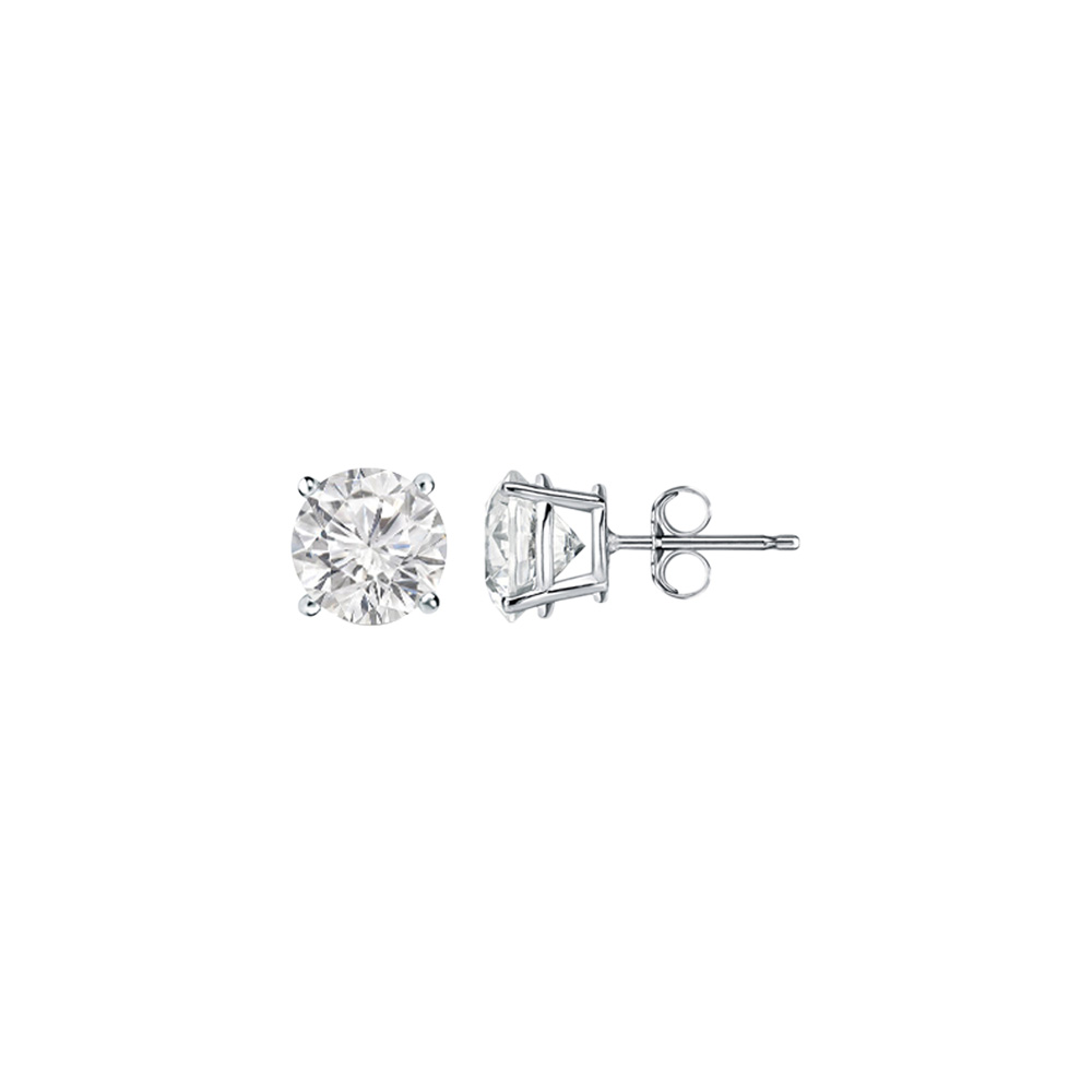 1.50ct April Birthstone Diamond 14k White Gold Stud Earrings