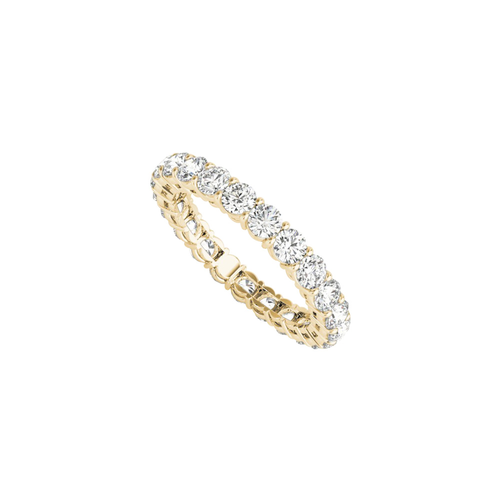 4.50ct 14k Yellow Gold Wedding Anniversary Diamond Eternity Ring, Size 6