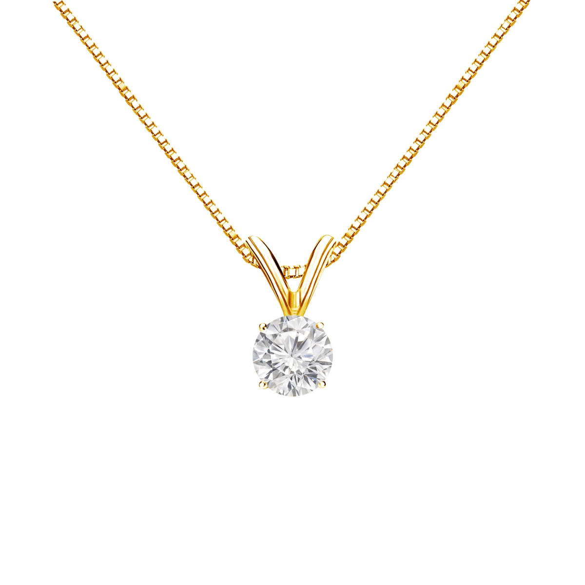 0.33ct 14k Yellow Gold April Birthstone Diamond Pendant