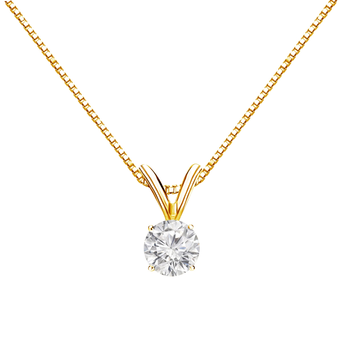 0.75ct 14k Yellow Gold April Birthstone Diamond Pendant
