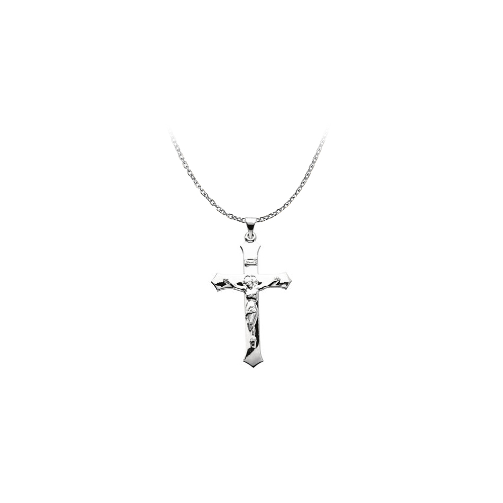925 Silver Lord Jesus Crucifix Cross Pendant With Free Chain