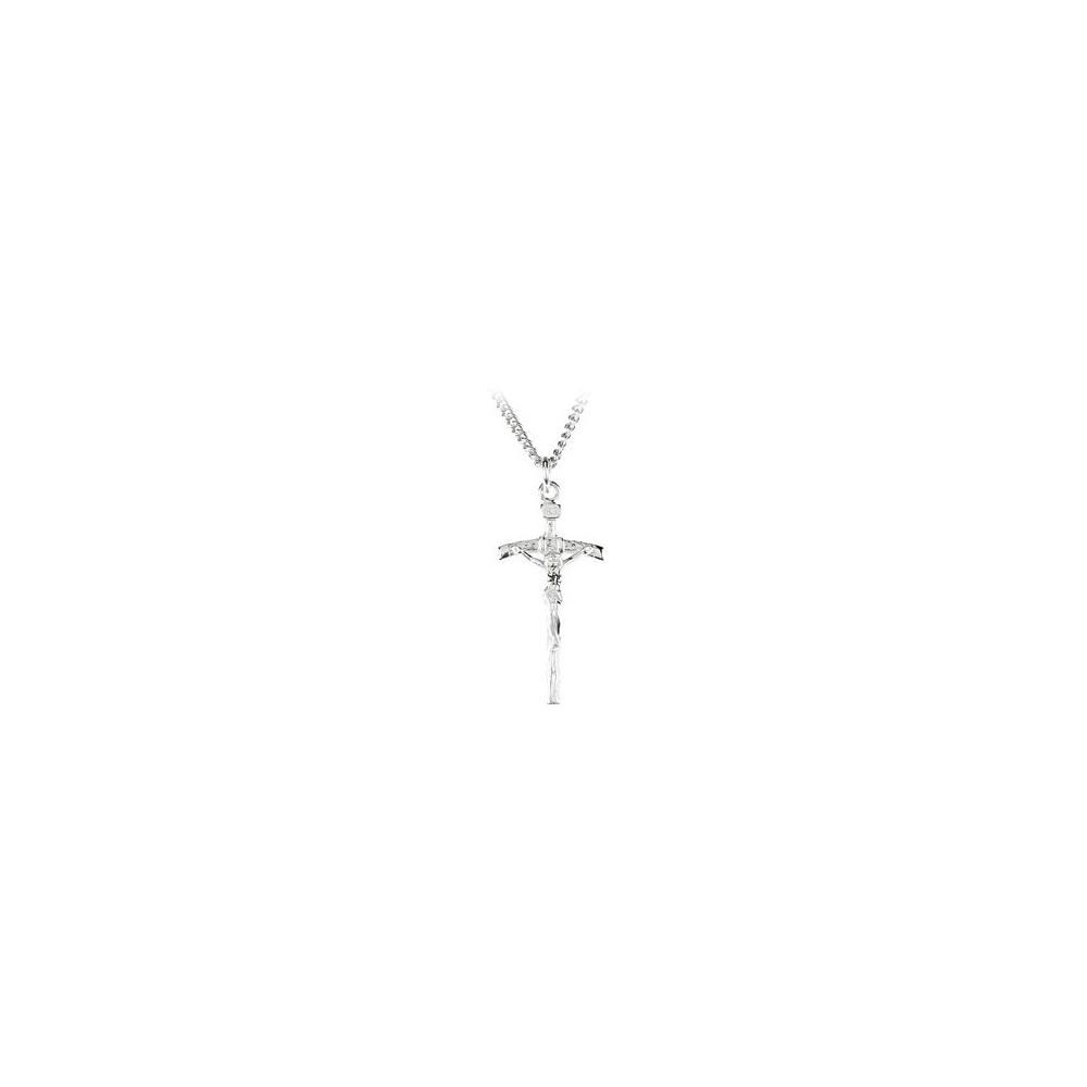 38 X 18 Mm 925 Sterling Silver Crucifix Cross Pendant