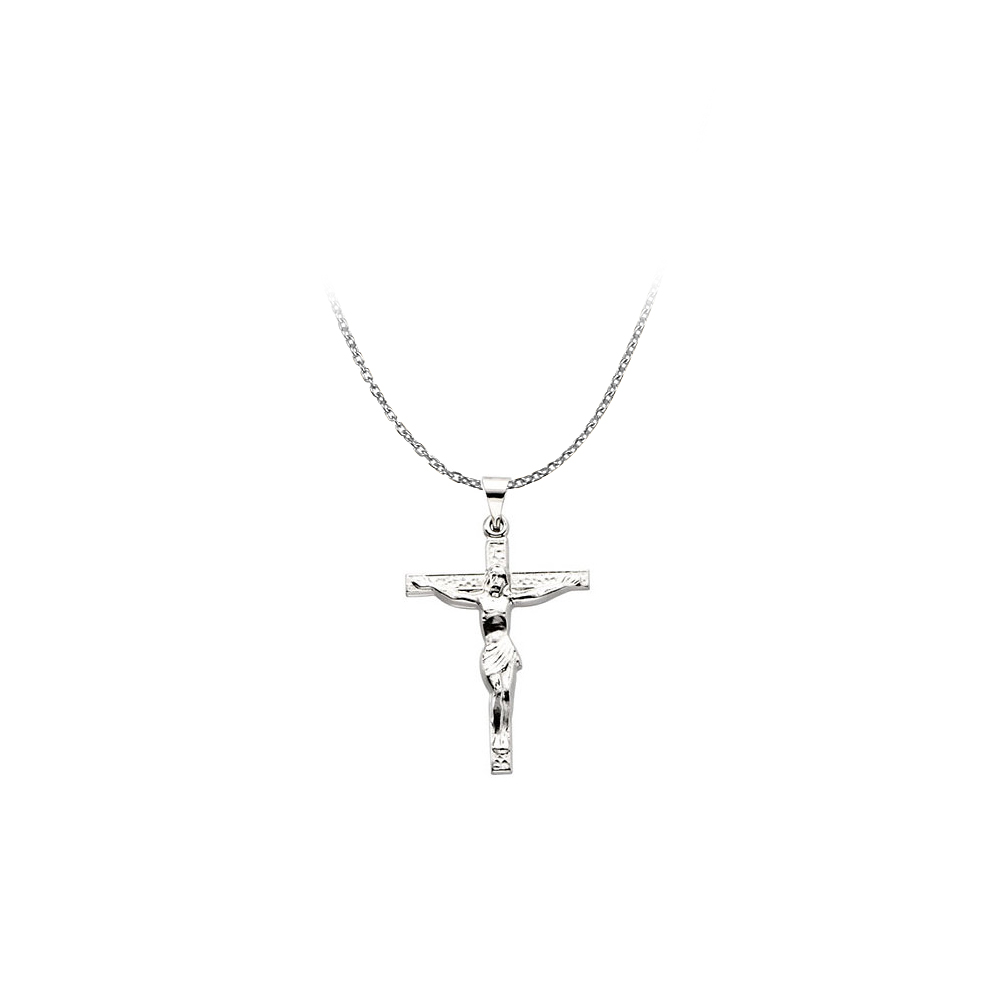 Sterling Silver Lord Jesus Crucifix Religious Pendant