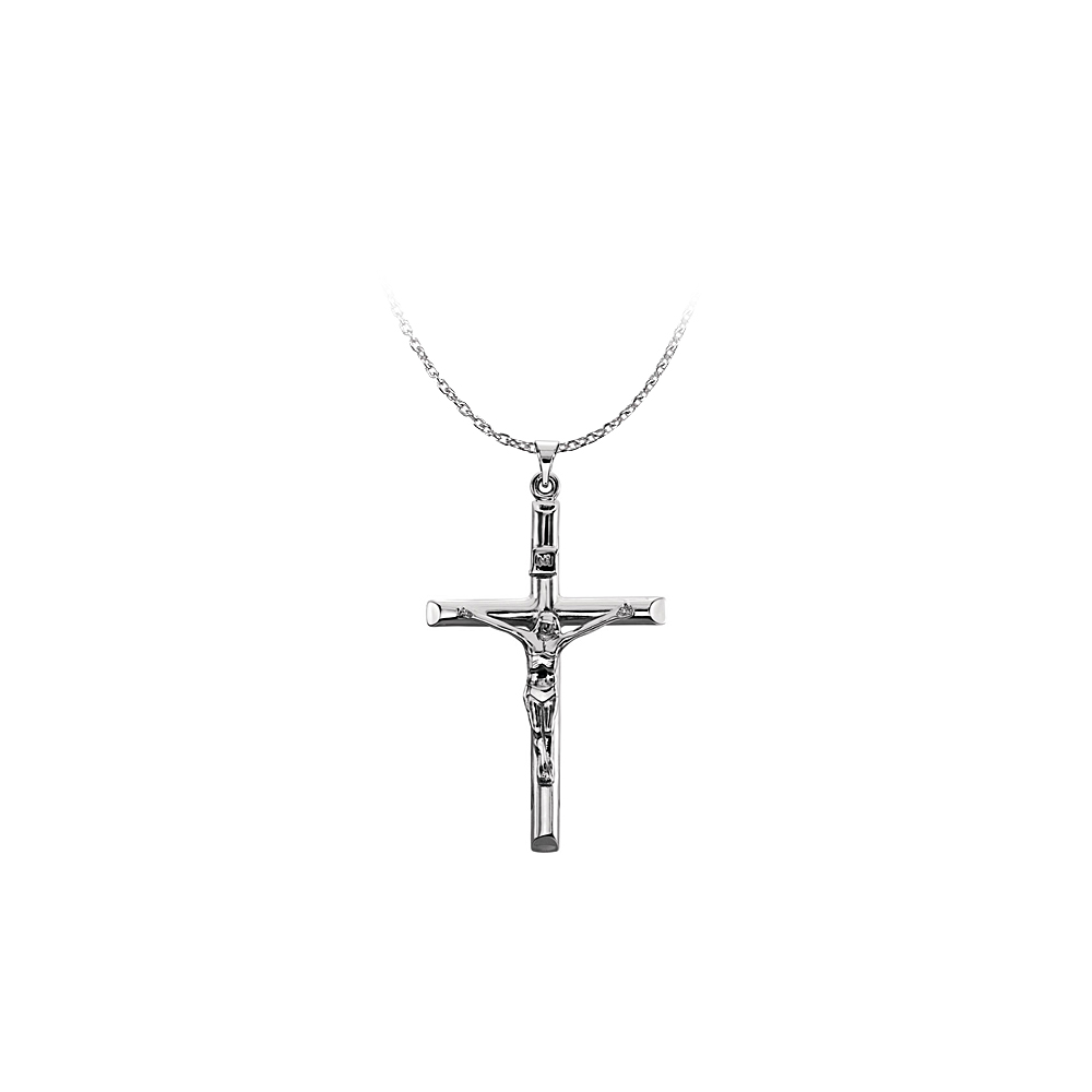 43 X 29 Mm 925 Sterling Silver Crucifix Cross Pendant