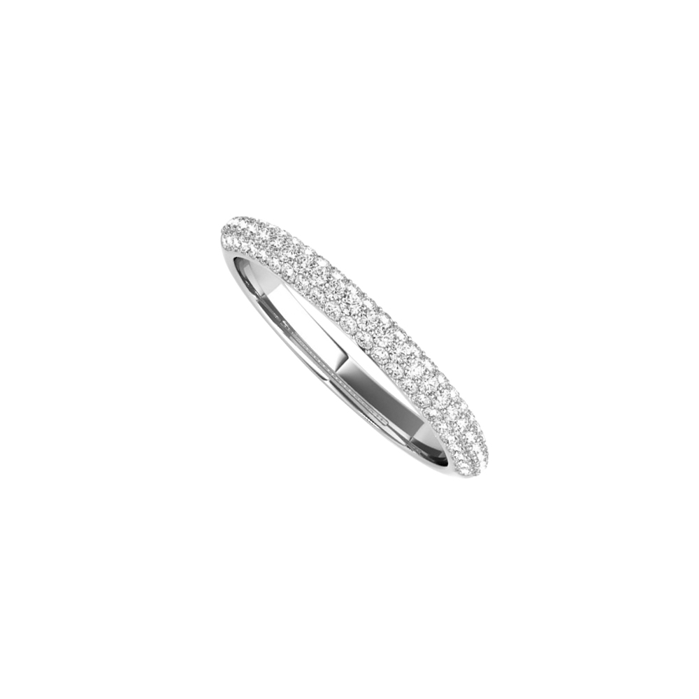 0.50 Ct 14k White Gold Best Diamond Wedding Ring, Size 6