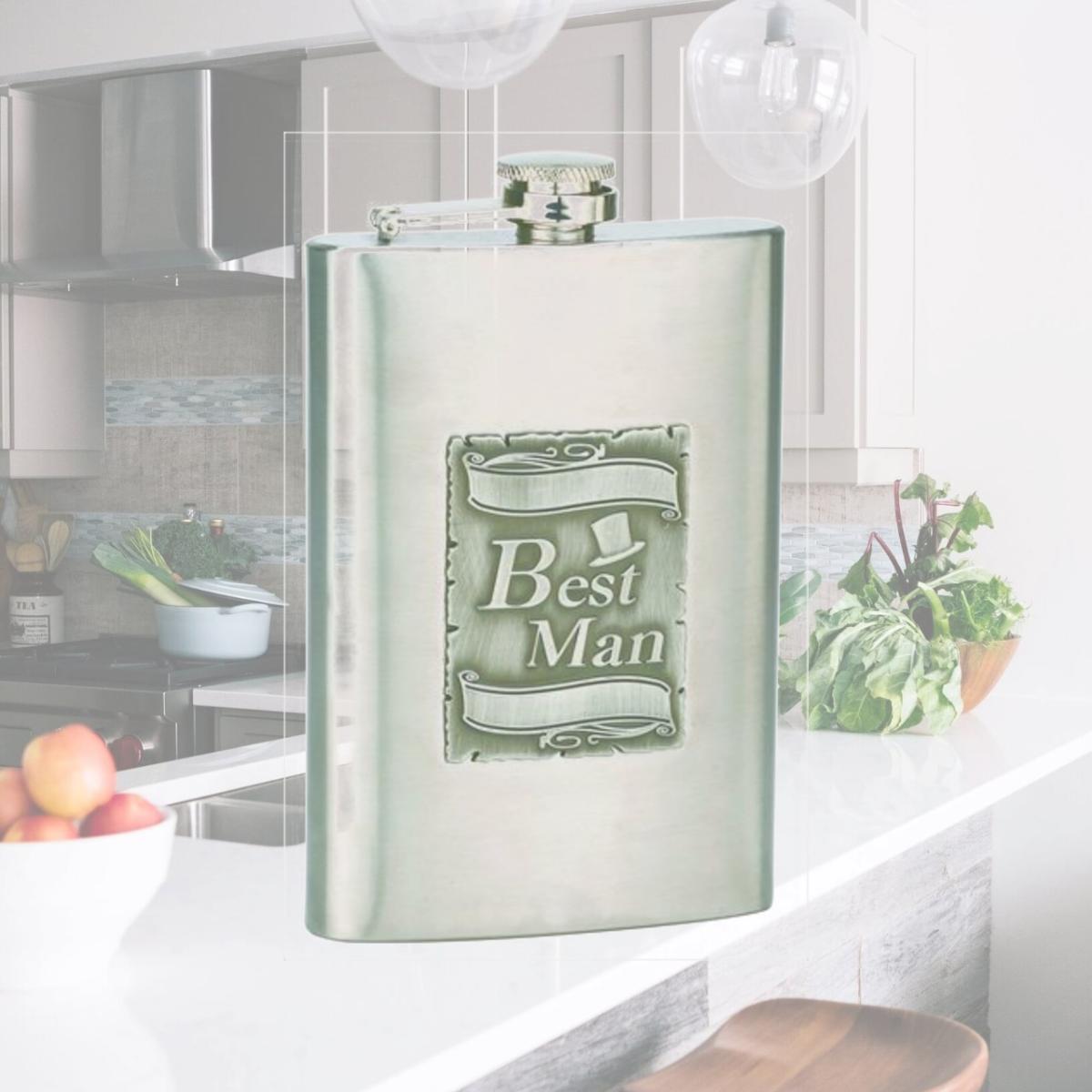 Picture of FJX Wholesale HFL-D021 8oz Best Man Stainless Steel Flask