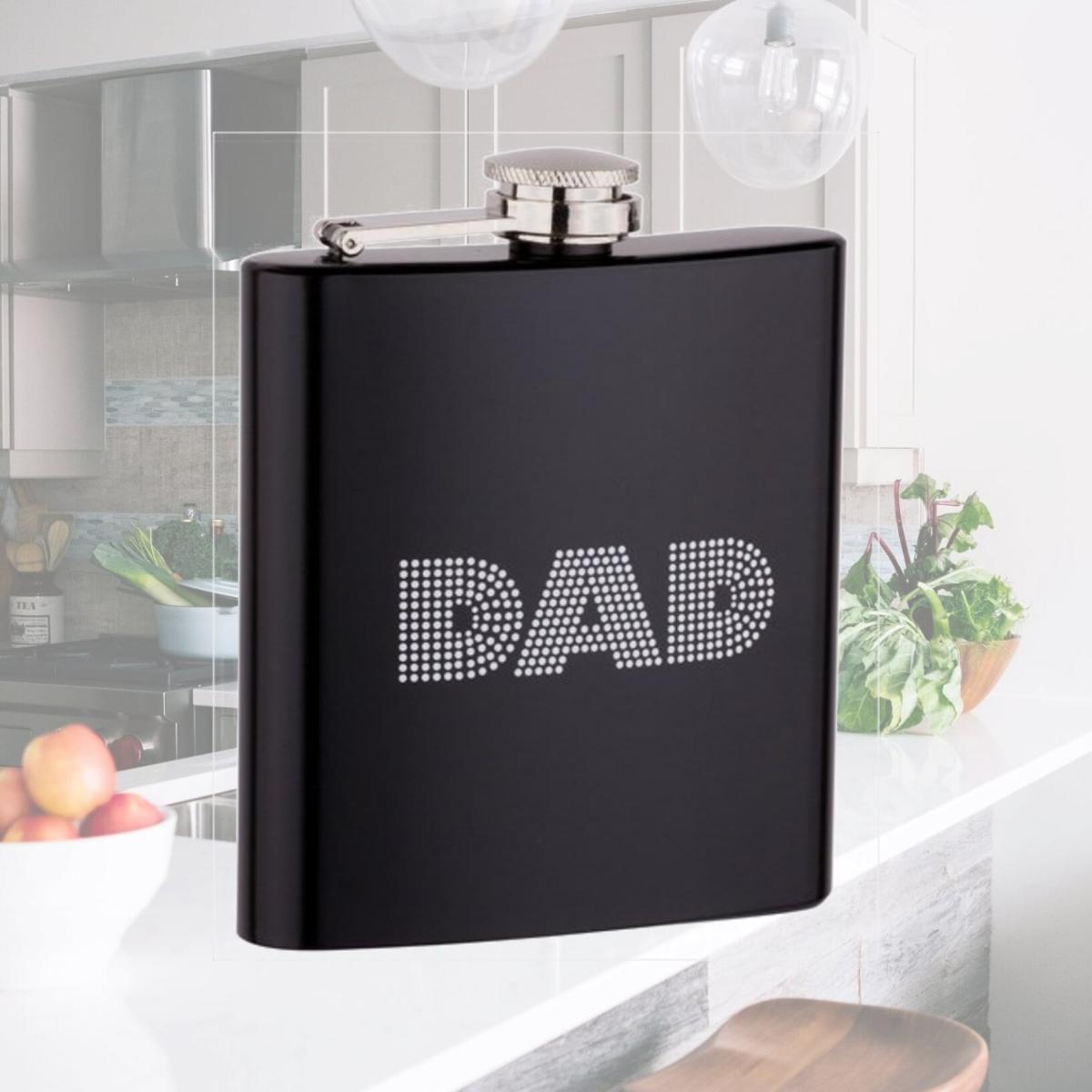 Picture of FJX Wholesale HFL-SP161 6oz Black Dad Flask