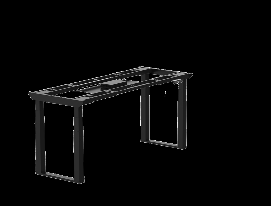E7QB-MAX 1-2 Odin 4 Leg Standing Desk, Black