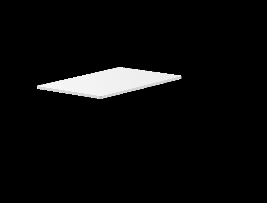 TB-R8030W-CB 80 x 30 in. Rectangular Desktop Chipboard, White