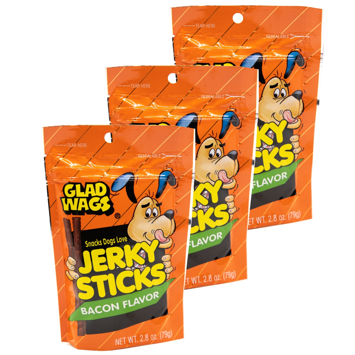 192959809831 2.8 Oz Bacon Flavor Jerky Sticks - Pack Of 3