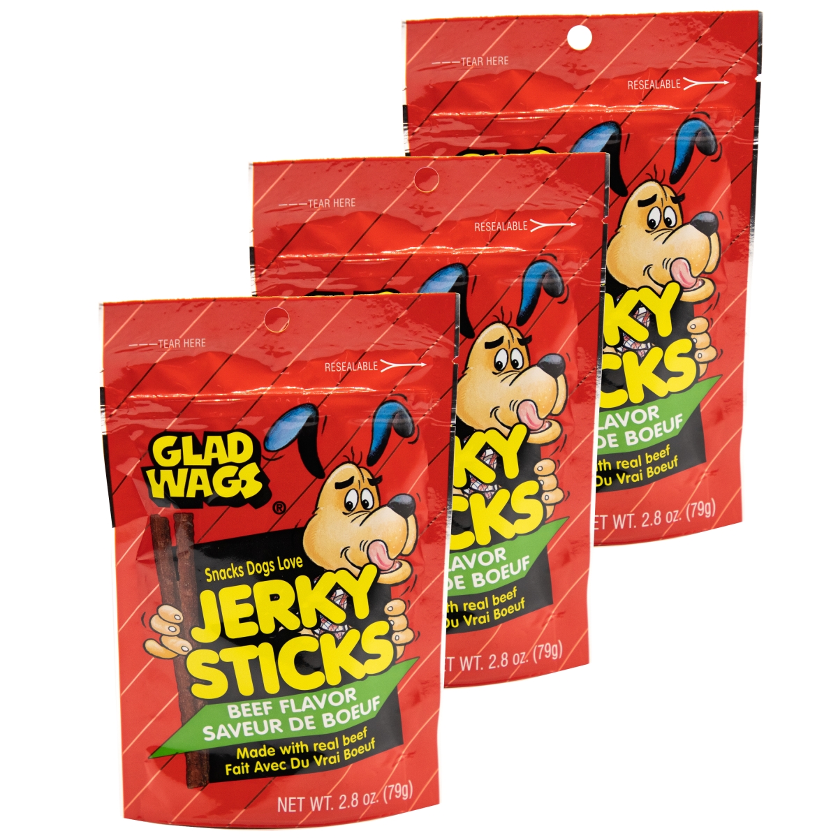 192959809893 2.8 Oz Beef Flavor Jerky Sticks - Pack Of 3