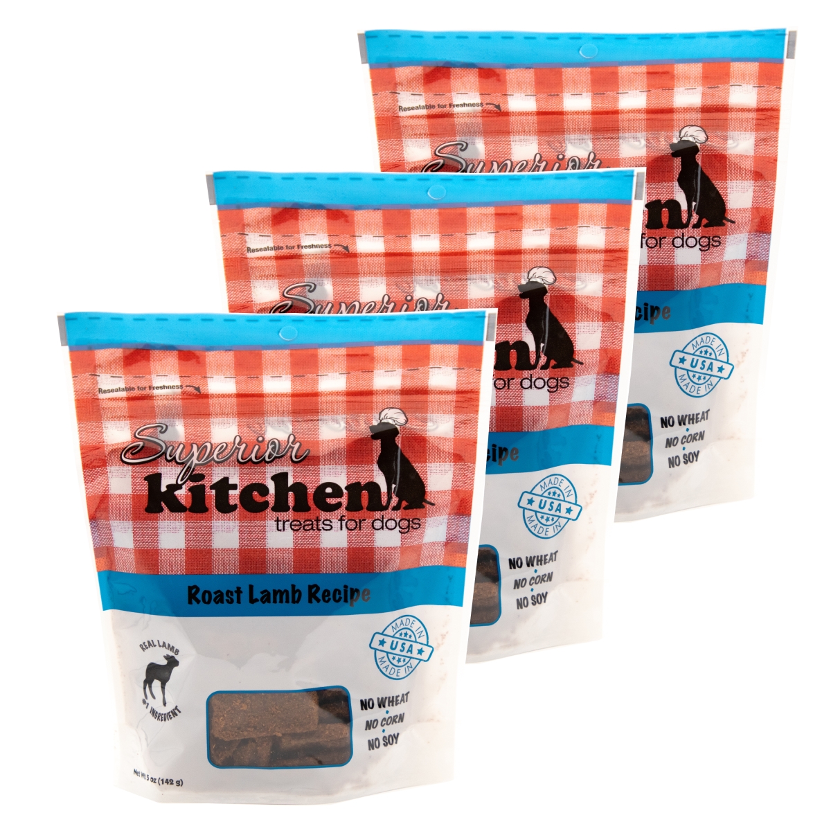 192959810257 5 Oz Roast Lamb Recipe Dog Treats - Pack Of 3