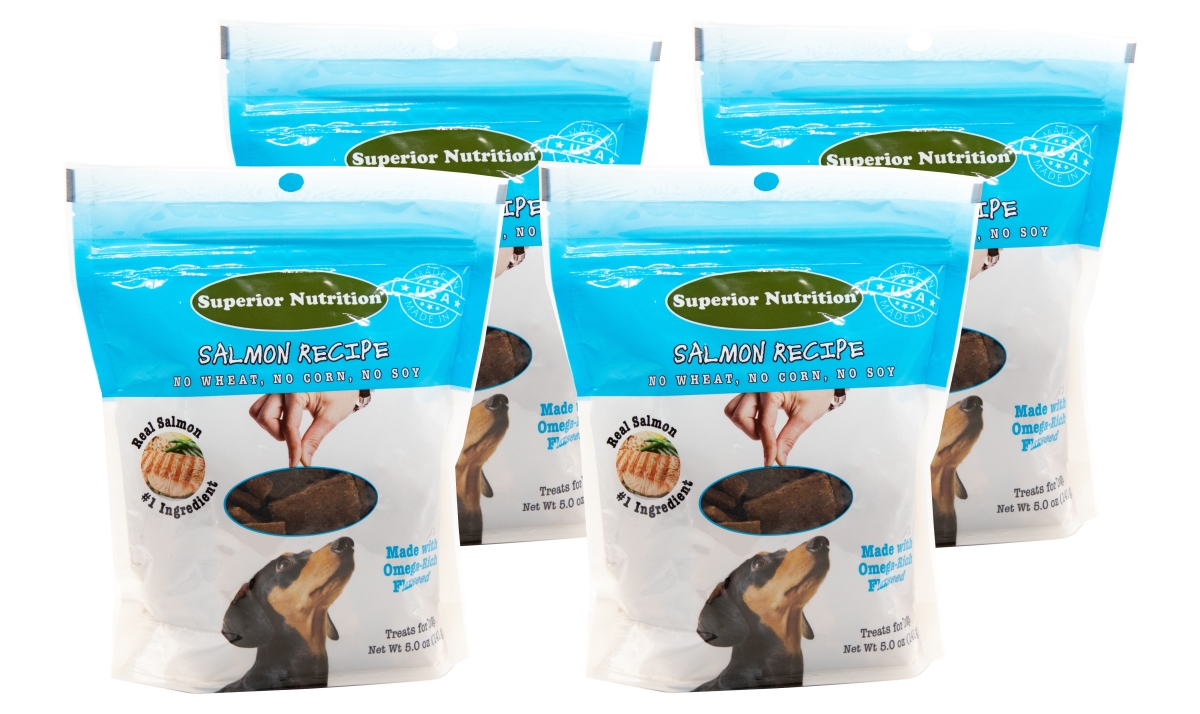 192959810356 5 Oz Salmon Recipe Dog Treats - Pack Of 4