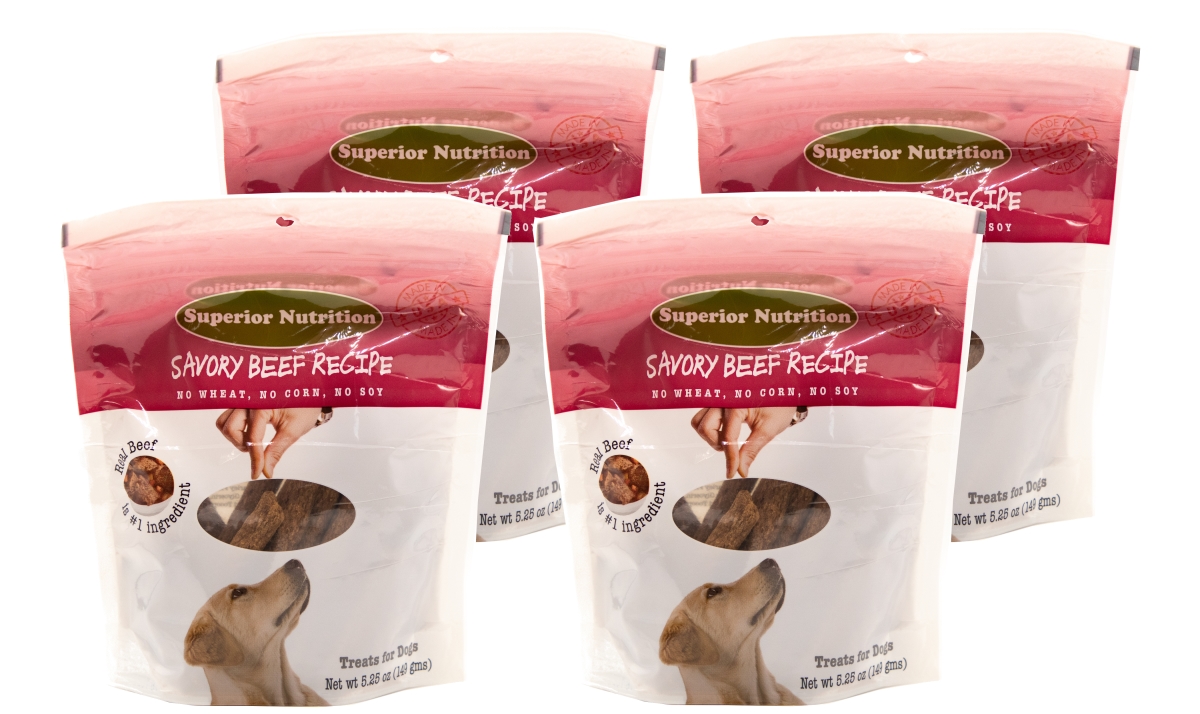 192959810387 5 Oz Savory Beef Recipe Dog Treats - Pack Of 4