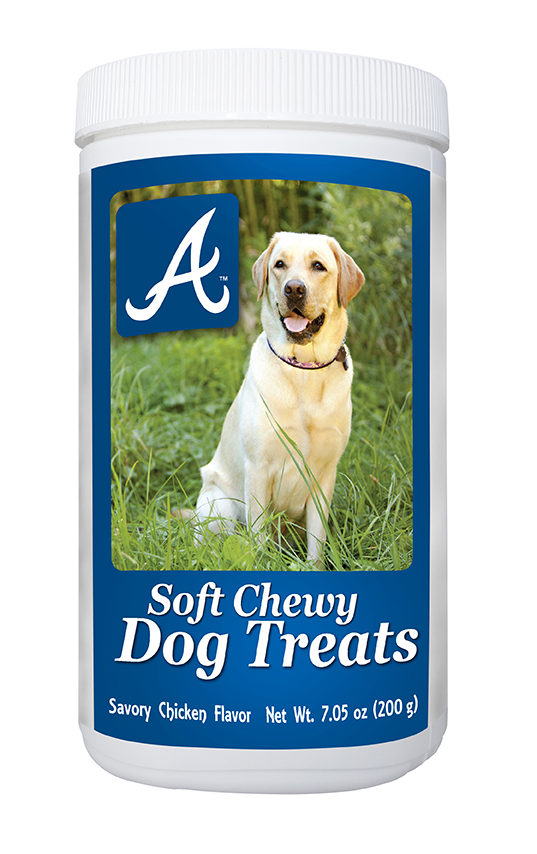 840235138747 7 Oz Mlb Atlanta Braves Soft Chewy Dog Treats