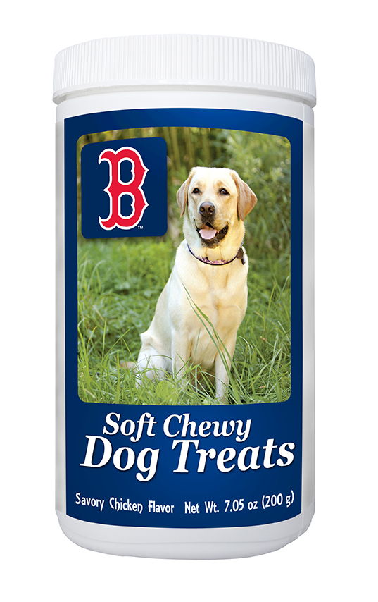 840235138761 7 Oz Mlb Boston Red Sox Soft Chewy Dog Treats