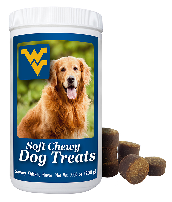 840235139560 7 Oz Ncaa West Virginia Mountaineers Soft Chewy Dog Treats