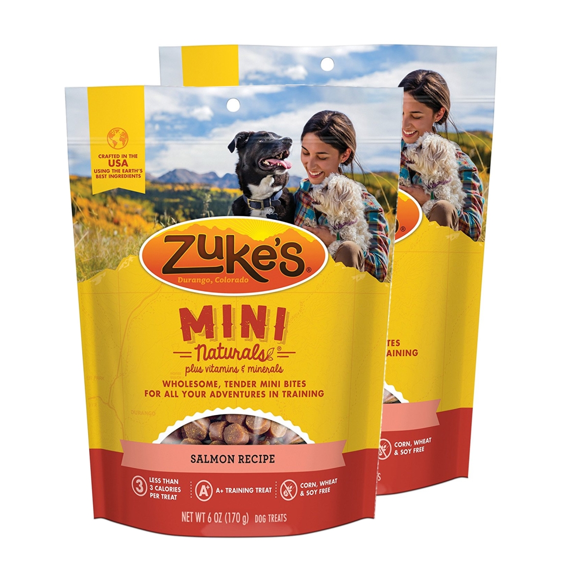 840235168898 6 Oz Mini Naturals Salmon Recipe Dog Treats - Pack Of 2