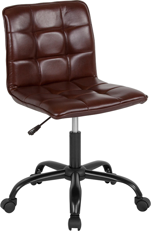 Ds-512c-brn-gg Sorrento Home & Office Task Chair - Brown Leather, 32 - 36.5 X 24 X 24 In.