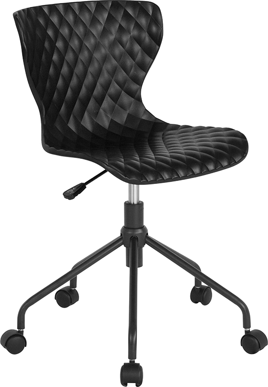 Lf-7-07a-blk-gg Brockton Contemporary Black Plastic Task Chair, 31.5 - 33.5 X 25 X 25 In.