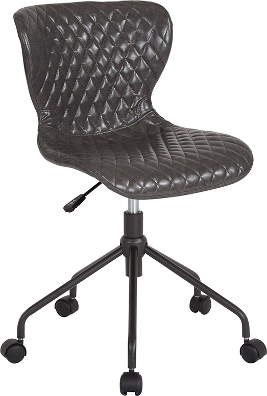 Lf-9-07-gry-gg Somerset Home & Office Upholstered Task Chair - Gray Vinyl, 31.25 - 33.5 X 25 X 25 In.