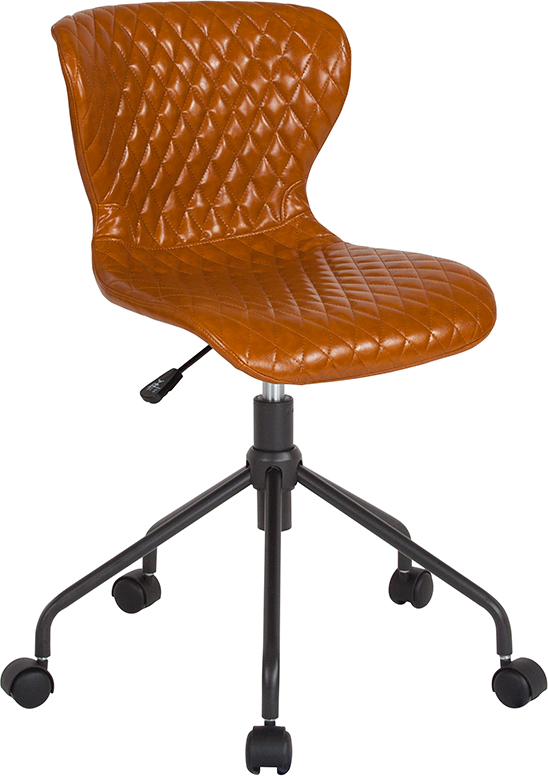 Lf-9-07-sdl-gg Somerset Home & Office Upholstered Task Chair - Saddle Vinyl, 31.25 - 33.5 X 25 X 25 In.