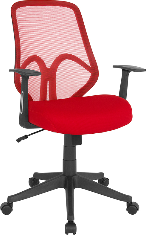 Go-wy-193a-a-red-gg Salerno Series High-back Red Mesh Chair With Arms, 37 - 41 X 26.5 X 26.5 In.