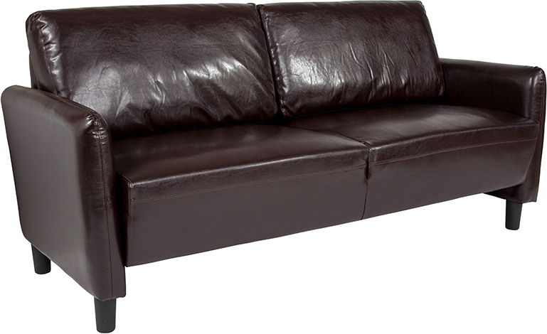 Sl-sf919-3-brn-gg Candler Park Upholstered Sofa In Brown Leather
