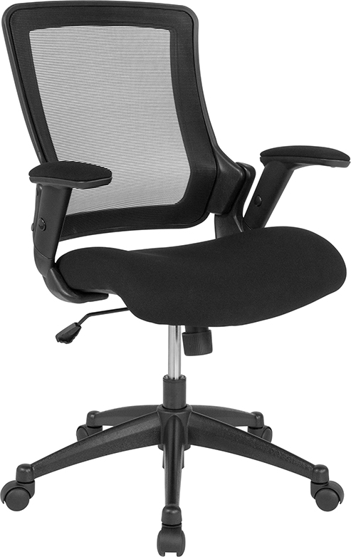 Bl-lb-8803-gg Mid-back Black Mesh Executive Swivel Office Chair With Molded Foam Seat & Adjustable Arms