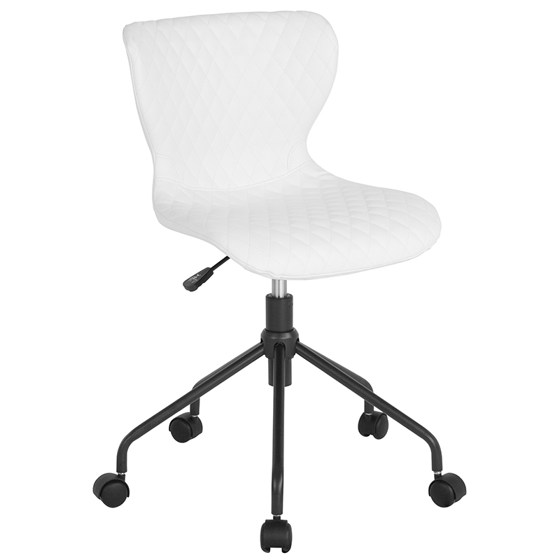 Lf-9-07-wh-gg Somerset Home & Office Upholstered Task Chair In White Vinyl